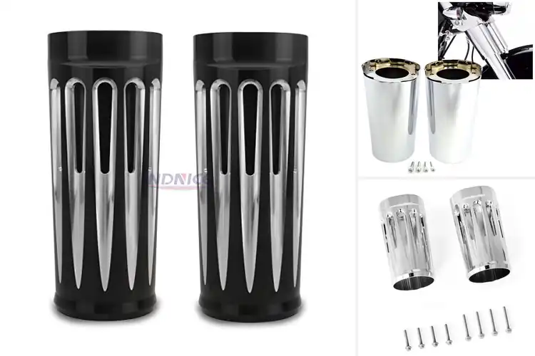 Detailed view of Best Fork Boots Covers For Harley Touring