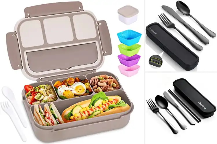 Detailed view of Best Lunch Boxes With Utensils