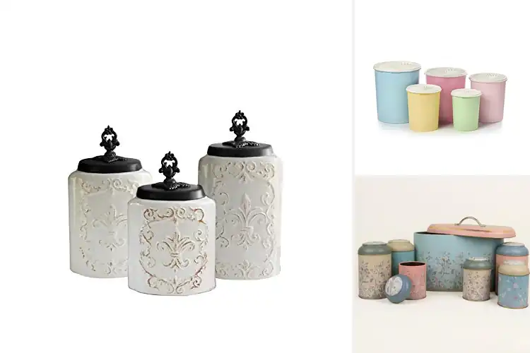 Detailed view of Best Vintage Style Kitchen Canisters